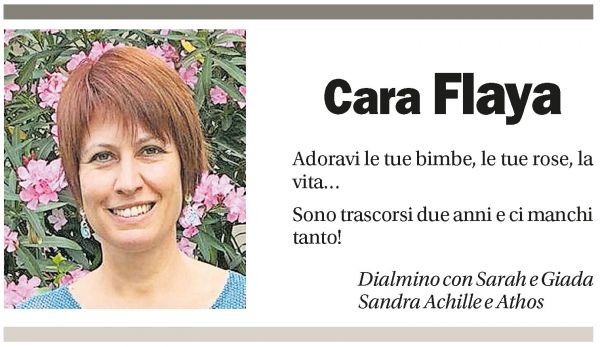 Annuncio funebre Flaya 