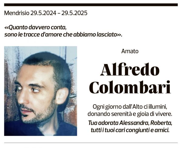 Annuncio funebre Alfredo Colombari
