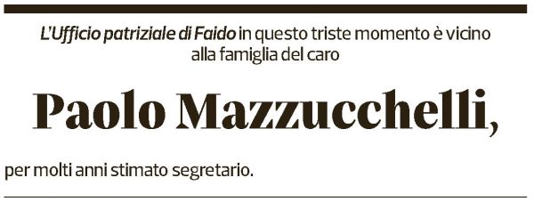 Annuncio funebre Paolo Mazzucchelli