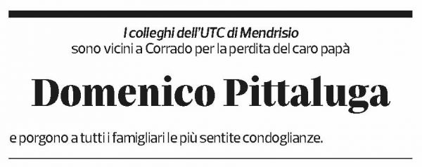 Annuncio funebre Domenico Pittaluga