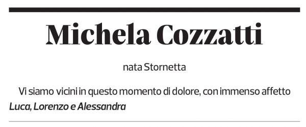 Annuncio funebre Michela Cozzatti