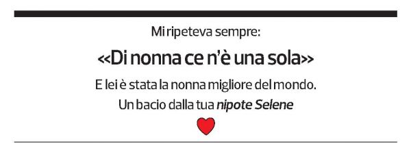 Annuncio funebre Carla Cattaneo Regazzi