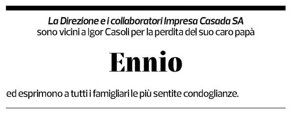 Annuncio funebre Ennio 