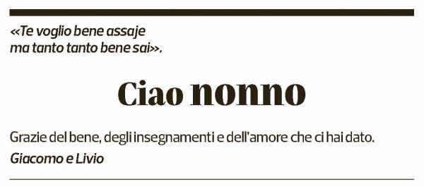 Annuncio funebre Emanuele Melchionda