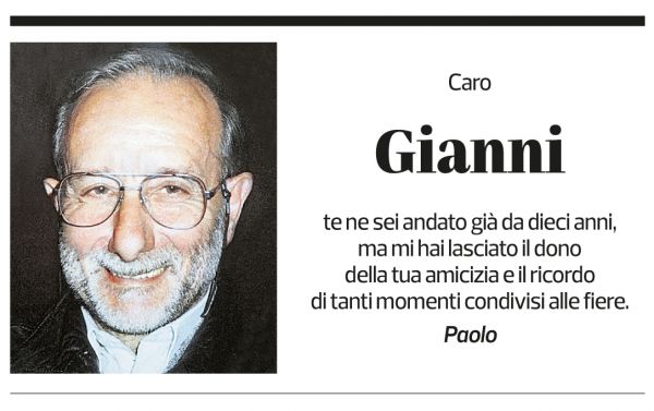 Annuncio funebre Gianni 