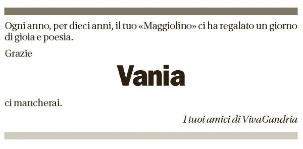 Annuncio funebre Vania Luraschi Beretta-piccoli