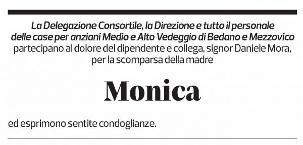 Annuncio funebre Monica Mora