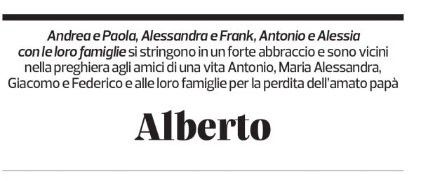 Annuncio funebre Alberto Foglia