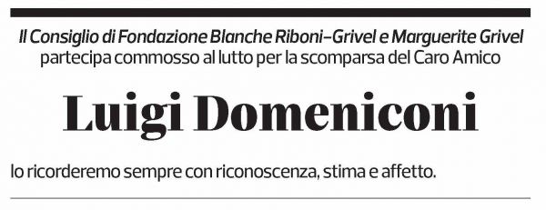 Annuncio funebre Luigi Domeniconi