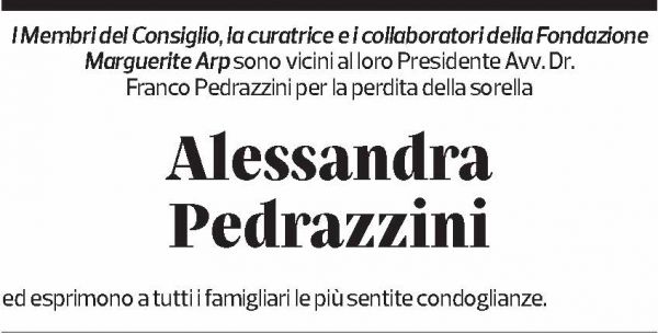 Annuncio funebre Alessandra Pedrazzini