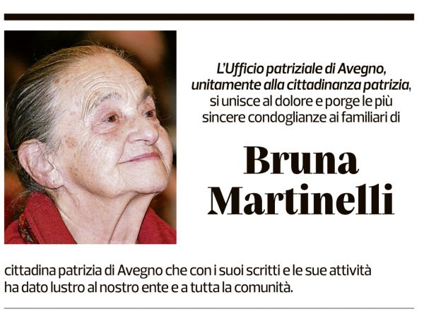 Annuncio funebre Bruna Martinelli