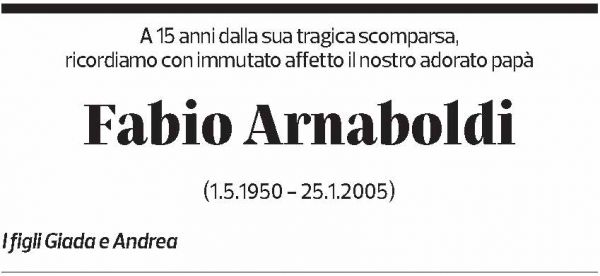 Annuncio funebre Fabio Arnaboldi