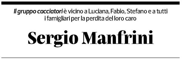 Annuncio funebre Sergio Manfrini