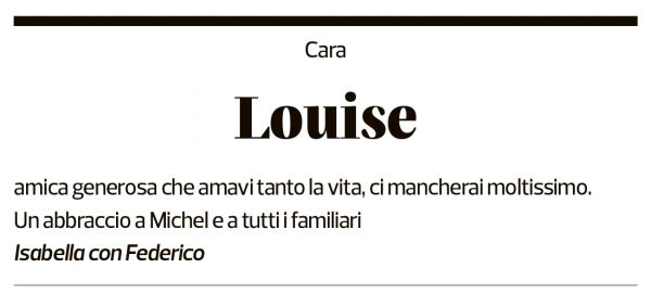 Annuncio funebre Louise Forget Gagnon