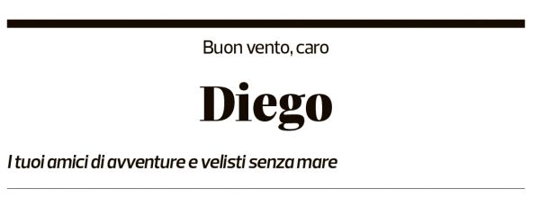 Annuncio funebre Diego Foletti
