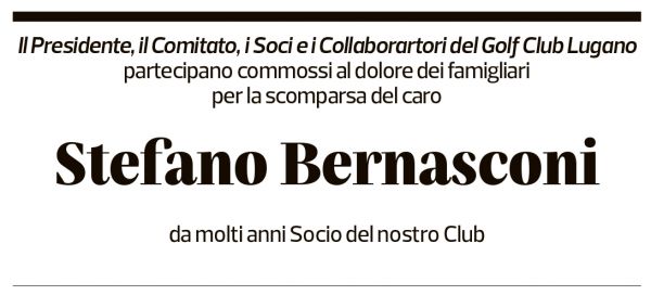 Annuncio funebre Stefano Bernasconi