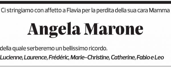 Annuncio funebre Angela Marone