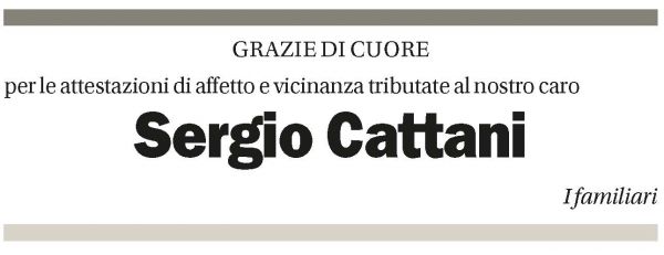 Annuncio funebre Sergio Cattani