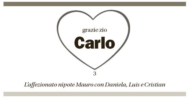 Annuncio funebre Carlo Morotti