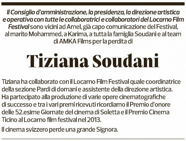 Annuncio funebre Tiziana Soudani