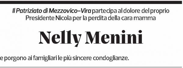 Annuncio funebre Nelly Menini