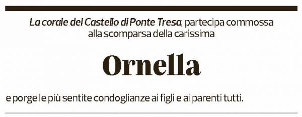 Annuncio funebre Ornella Negrini
