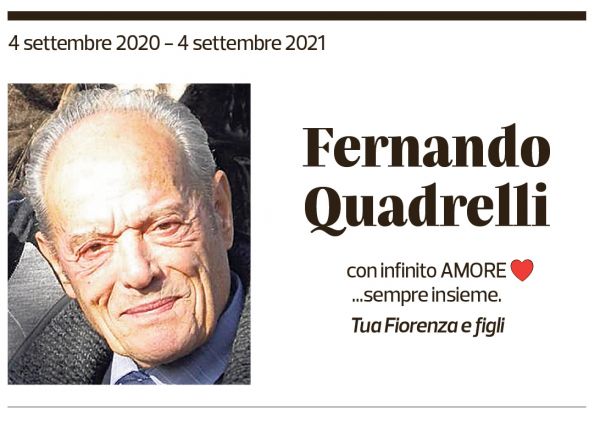 Annuncio funebre Fernando Quadrelli