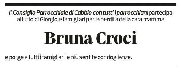 Annuncio funebre Bruna Croci