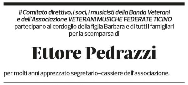 Annuncio funebre Ettore Pedrazzi