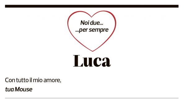 Annuncio funebre Luca Bernardoni