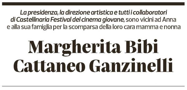 Annuncio funebre Margherita Bibi Cattaneo Ganzinelli