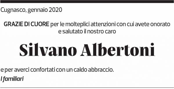 Annuncio funebre Silvano Albertoni