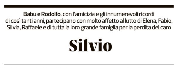 Annuncio funebre Silvio Soldati