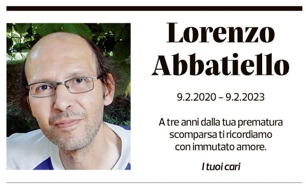 Annuncio funebre Lorenzo Abbatiello