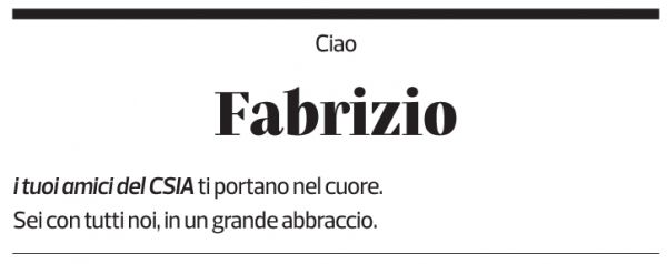 Annuncio funebre Fabrizio Renna