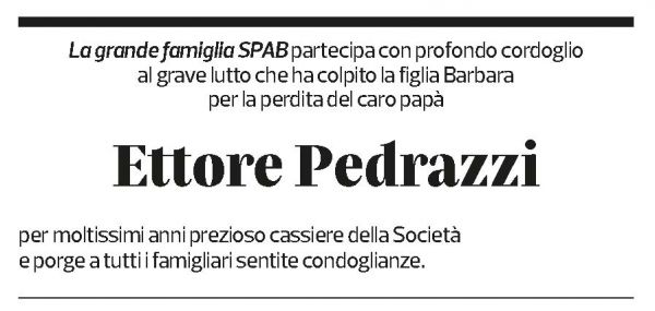 Annuncio funebre Ettore Pedrazzi