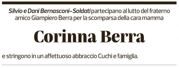 Annuncio funebre Corinna Berra