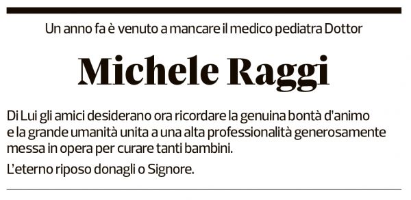 Annuncio funebre Michele Raggi