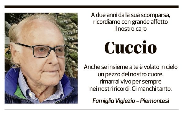 Annuncio funebre Cuccio Viglezio