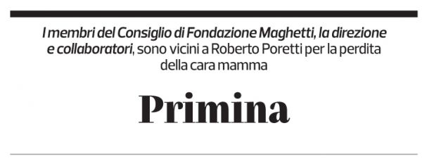 Annuncio funebre Primina Poretti