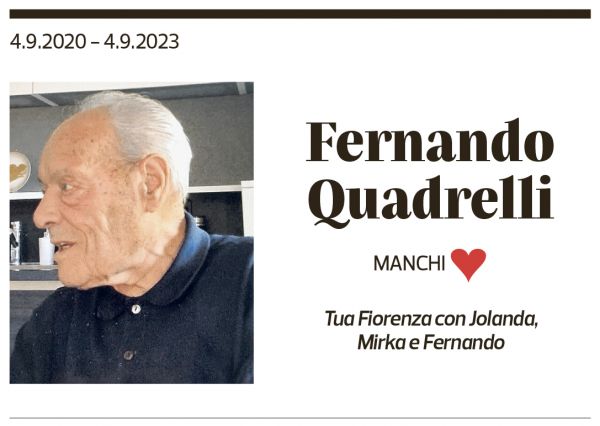 Annuncio funebre Fernando Quadrelli