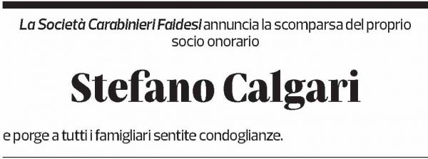 Annuncio funebre Stefano Calgari
