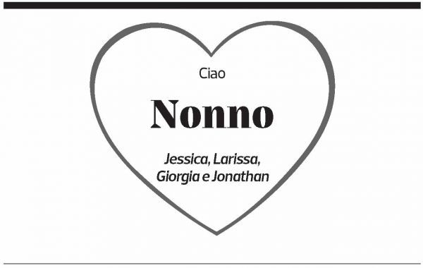 Annuncio funebre Gianero Delmenico