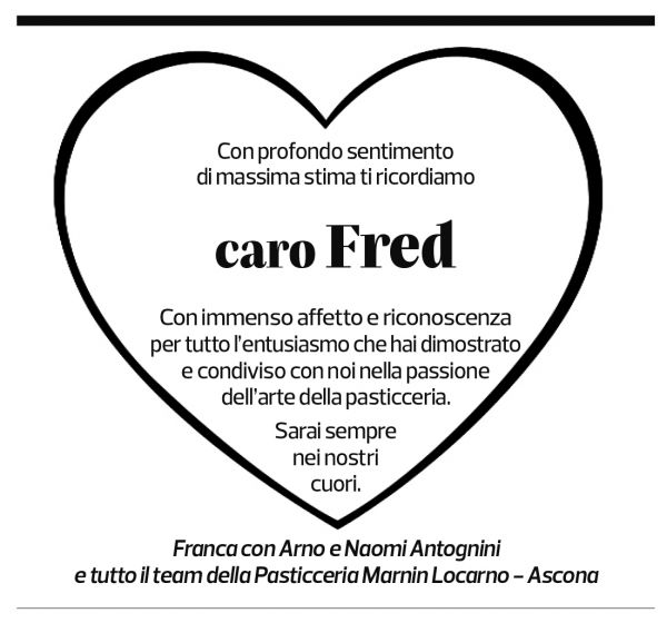 Annuncio funebre Fred P. Feldpausch