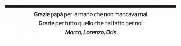 Annuncio funebre Renzo Quattropani
