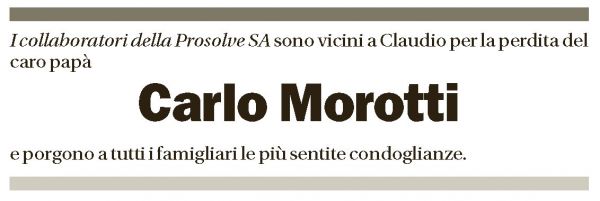 Annuncio funebre Carlo Morotti