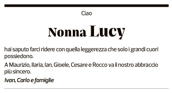 Annuncio funebre Luciana Di Lernia