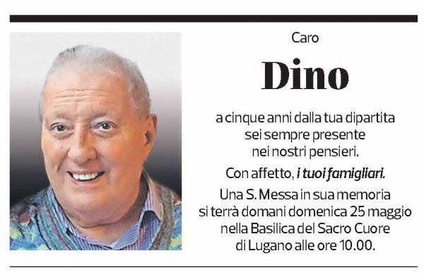 Annuncio funebre Dino 