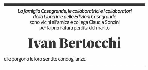 Annuncio funebre Ivan Bertocchi