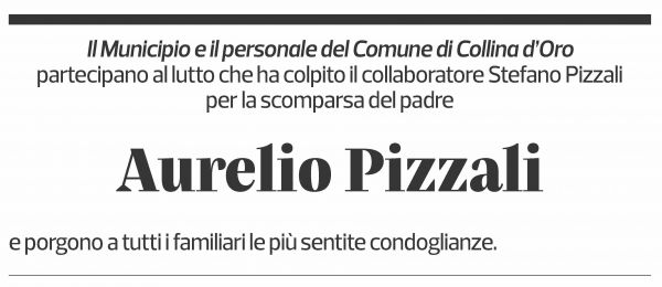 Annuncio funebre Aurelio Pizzali